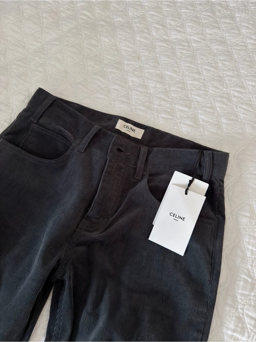 CELINE velour cotele flare jeans